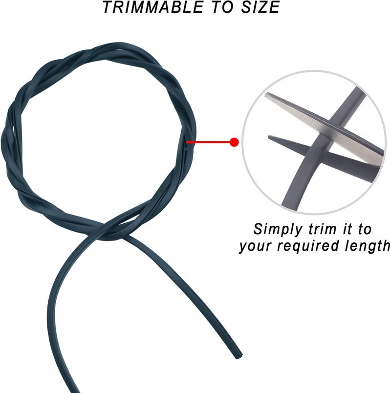 IVWFU 82 inch Extrusion Inner Fairing Speedometer Trim Seal Batwing Rubber Strip fits for 1996-2013 Harley Touring Models Electra Glide Street Glide FLHX FLHTC, Black, 1PC - Image 4